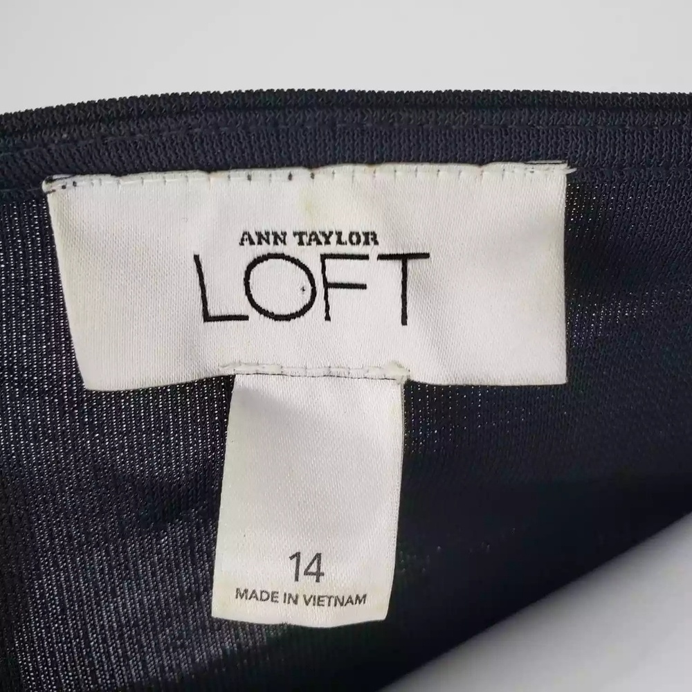 Ann Taylor Loft Black Dress Size 14 - Picture 5 of 6